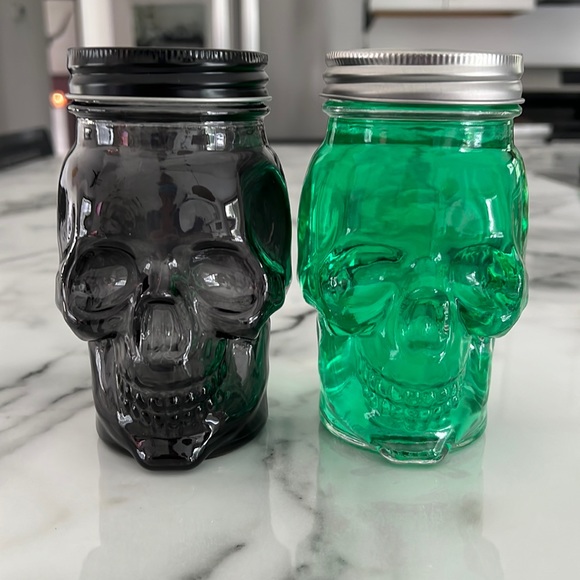 Target 2023 - NWT - Skull Jars (1 Black, 1 Clear) - Picture 2 of 13